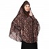 Instant Ready-to-wear Prayer Hijab - coffee Print